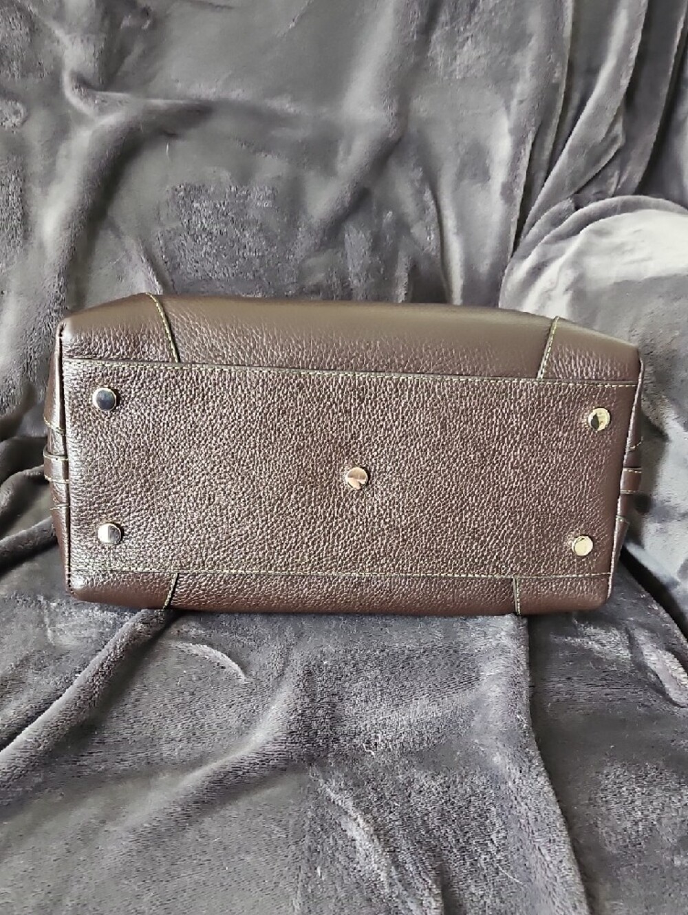 Aspinal of London Hudson Midi in Chocolate Milled Pebble Leather - Picture 4 of 10